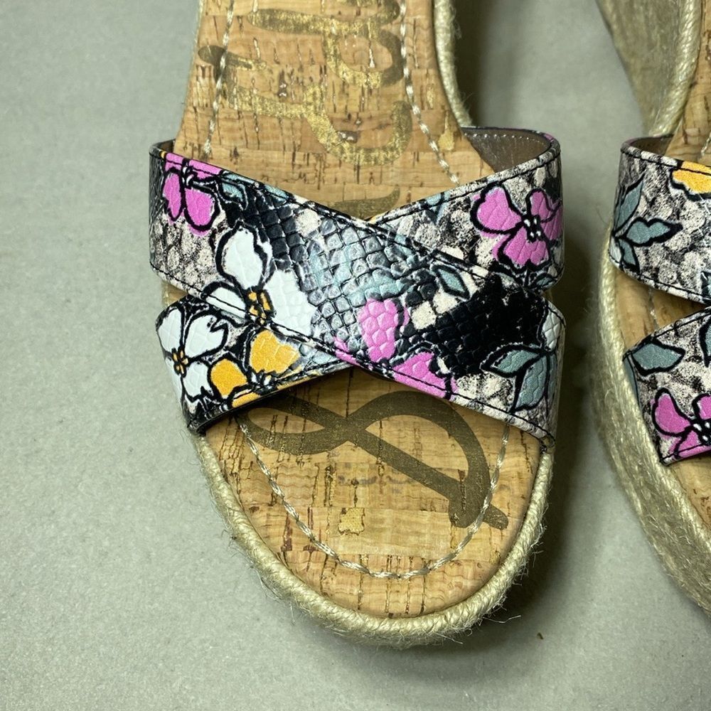 NIB MSRP $130 Sam Edelman Destin Espadrille Wedge Sandal Women's Size 8 - Picture 3 of 7